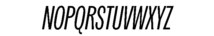 Spent CompressedLightItalic Font UPPERCASE