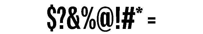 Spent CompressedMedium Font OTHER CHARS