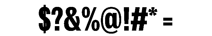 Spent CondBd Instance Font OTHER CHARS
