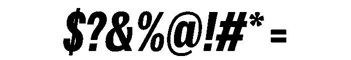 Spent CondBdItalic Instance Font OTHER CHARS