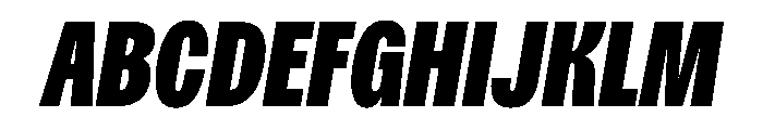 Spent CondBlkItalic Instance Font UPPERCASE
