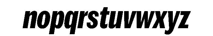Spent CondExBdItalic Instance Font LOWERCASE
