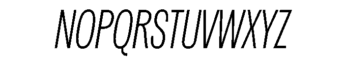 Spent CondExLtItalic Instance Font UPPERCASE