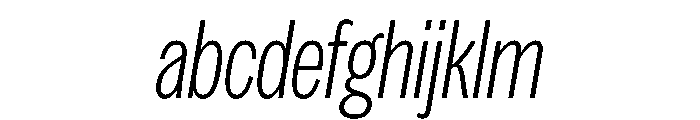 Spent CondExLtItalic Instance FONT