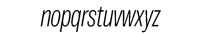 Spent CondExLtItalic Instance Font LOWERCASE