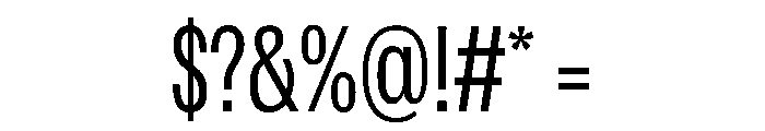 Spent CondLt Instance Font OTHER CHARS