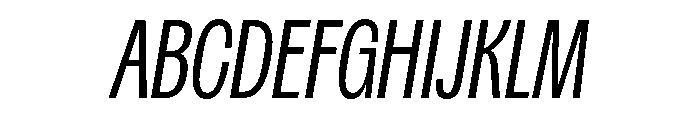 Spent CondLtItalic Instance Font UPPERCASE