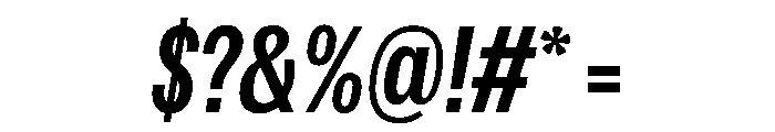 Spent CondMedItalic Instance Font OTHER CHARS