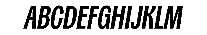 Spent CondMedItalic Instance Font UPPERCASE