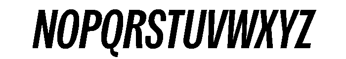 Spent CondMedItalic Instance Font UPPERCASE