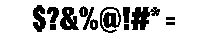 Spent CondensedBlack Font OTHER CHARS