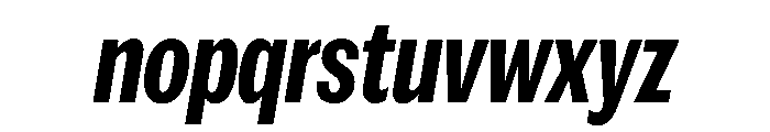 Spent CondensedBoldItalic Font LOWERCASE