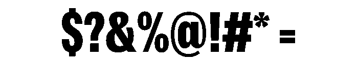 Spent CondensedExtraBold Font OTHER CHARS