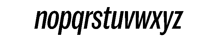 Spent CondensedItalic Font LOWERCASE