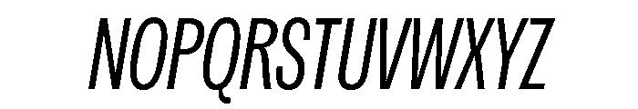 Spent CondensedLightItalic Font UPPERCASE