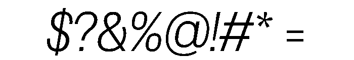 Spent ExLtItalic Instance Font OTHER CHARS