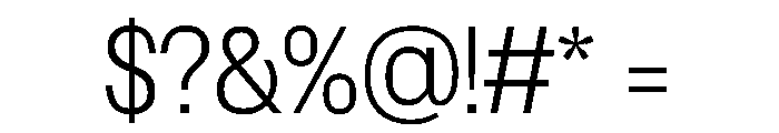 Spent ExtraLight Font OTHER CHARS