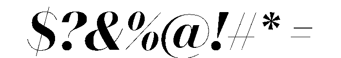 Spiller Contrast High Bold Italic Font OTHER CHARS