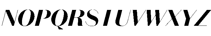 Spiller Contrast High Bold Italic Font UPPERCASE