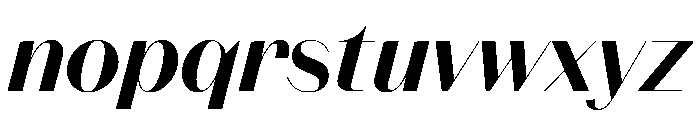 Spiller Contrast High Bold Italic Font LOWERCASE