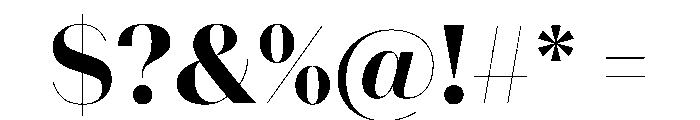 Spiller Contrast High Bold Font OTHER CHARS