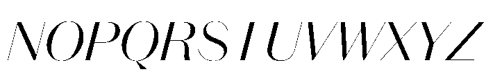 Spiller Contrast High Light Italic Font UPPERCASE
