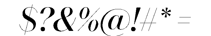 Spiller Contrast High Medium Italic Font OTHER CHARS