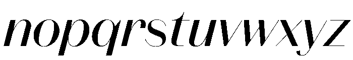 Spiller Contrast High Medium Italic Font LOWERCASE