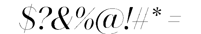 Spiller Contrast High Regular Italic Font OTHER CHARS