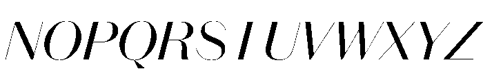 Spiller Contrast High Regular Italic Font UPPERCASE