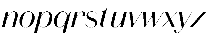 Spiller Contrast High Regular Italic Font LOWERCASE