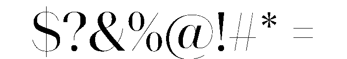 Spiller Contrast High Regular Font OTHER CHARS