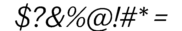 Spiller Light Italic Font OTHER CHARS