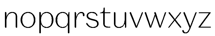 Spiller Rounded Extralight Font LOWERCASE