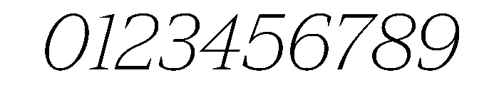 Spiller Serif Extralight Italic Font OTHER CHARS