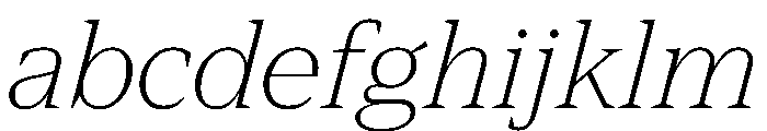 Spiller Serif Extralight Italic FONT