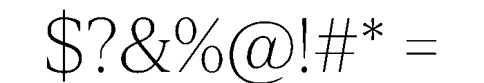 Spiller Serif Extralight Font OTHER CHARS