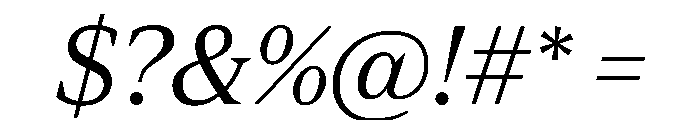 Spiller Serif Regular Italic Font OTHER CHARS