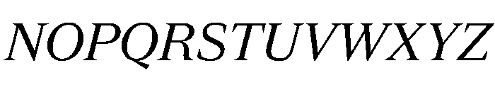 Spiller Serif Regular Italic Font UPPERCASE