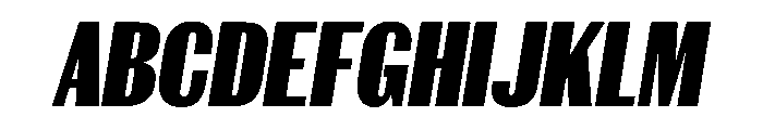 Spiller Width XCond Extrabold Italic Font UPPERCASE