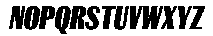Spiller Width XCond Extrabold Italic Font UPPERCASE