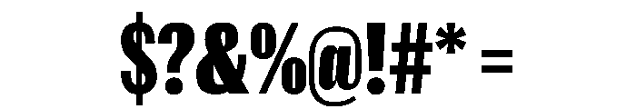 Spiller Width XCond Extrabold Font OTHER CHARS