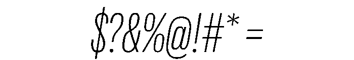 Spiller Width XCond Extralight Italic Font OTHER CHARS