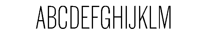 Spiller Width XCond Extralight Font UPPERCASE