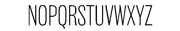 Spiller Width XCond Extralight Font UPPERCASE