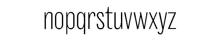 Spiller Width XCond Extralight Font LOWERCASE