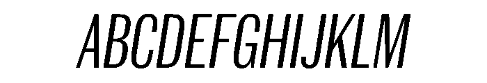 Spiller Width XCond Light Italic Font UPPERCASE