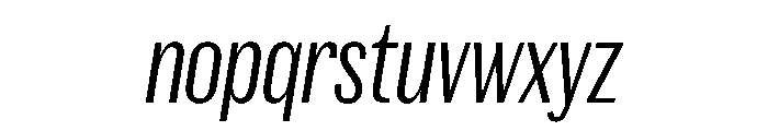 Spiller Width XCond Light Italic Font LOWERCASE