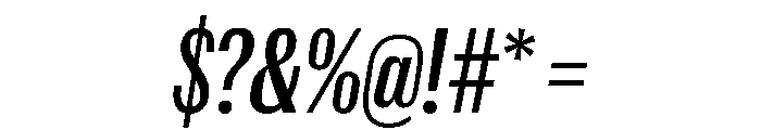Spiller Width XCond Medium Italic Font OTHER CHARS