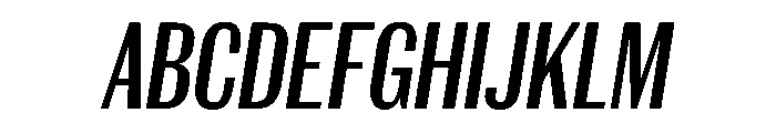 Spiller Width XCond Medium Italic Font UPPERCASE